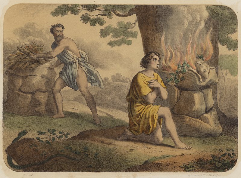 Kain a Ábel od Jean Baptiste Auguste Leloir
