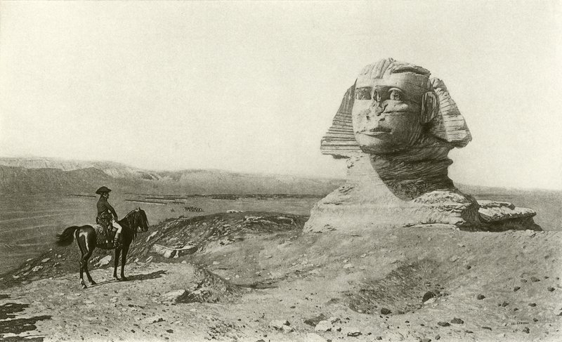 Napoleon a Sfinga (hlubotisk) od Jean Leon Gerome