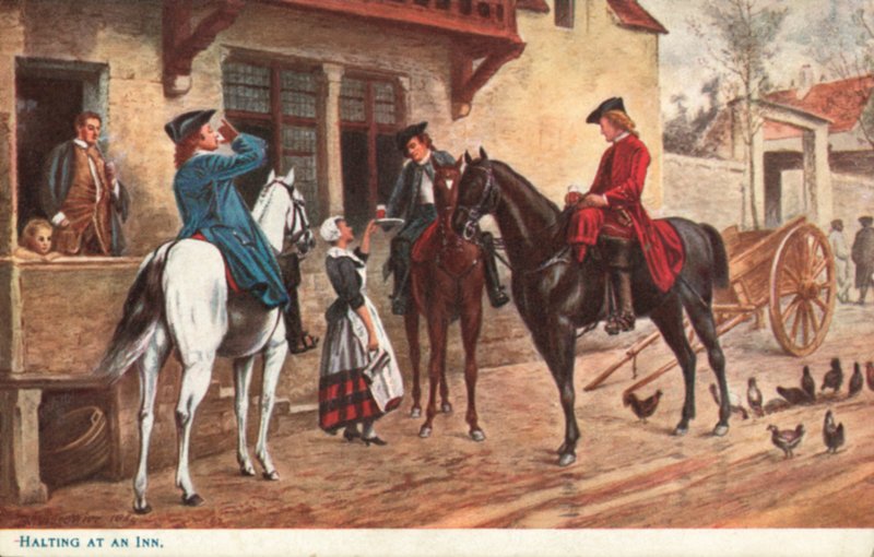 Zastavení v hostinci od Jean Louis Ernest after Meissonier