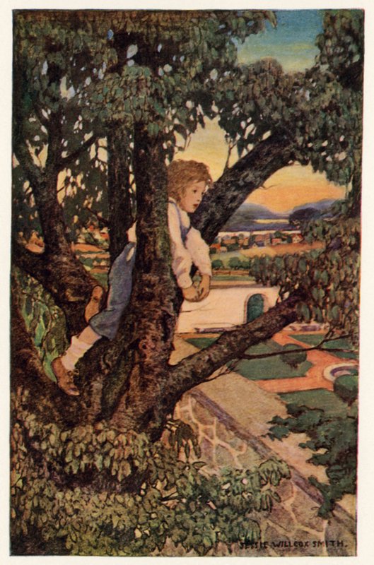 Cizí země (barevné lito) od Jessie Willcox Smith