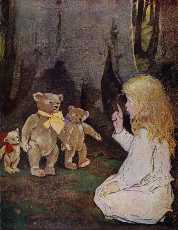 Tři medvědi (barva litho) od Jessie Willcox Smith