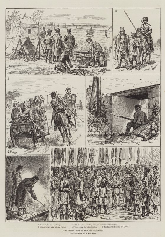 Carská návštěva u donských kozáků od Johann Nepomuk Schonberg