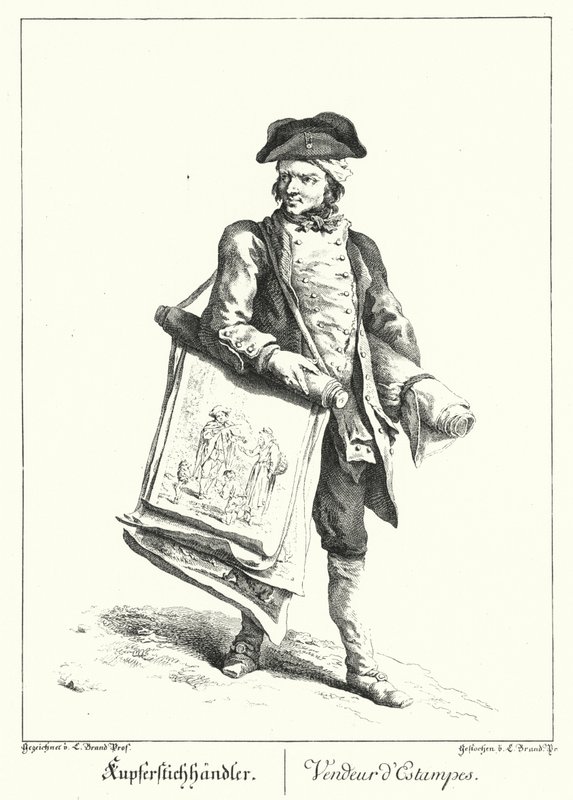 Prodejce tisků (rytí) od Johann Christian (after) Brand