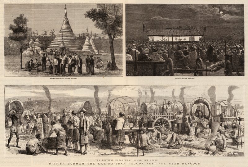 British Barmah, Kke-Ka-Tsan Pagoda Festival poblíž Rangúnu od John Charles Dollman