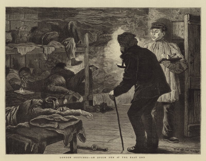 London Sketches, opiové doupě na East Endu od John Charles Dollman