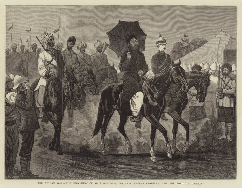 Afghánská válka, podřízení Waliho Mahomeda, bratra pozdního Ameera, Na cestě do Jumroodu od John Charles Dollman