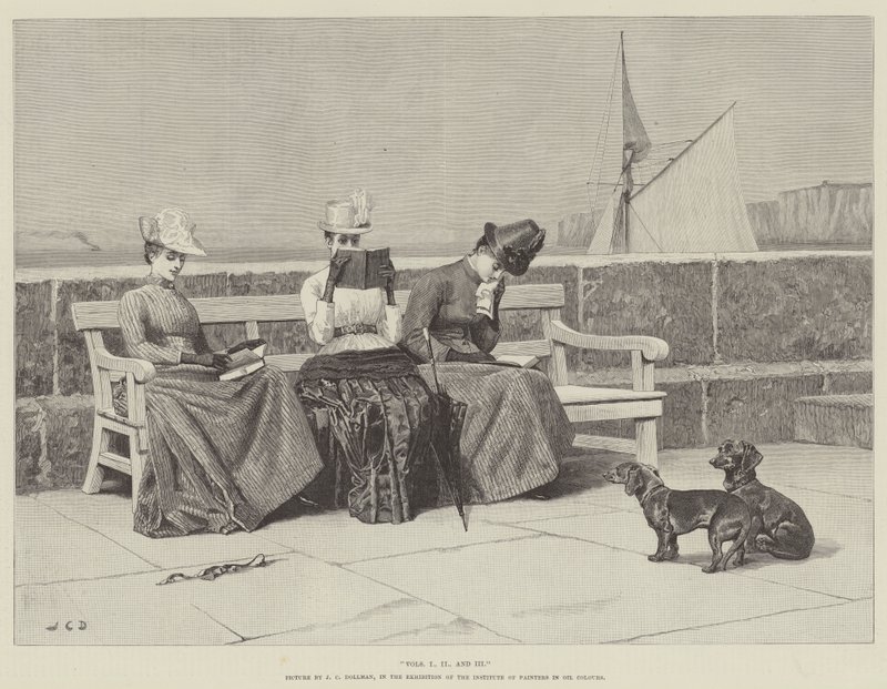 Svazky I, II a III na výstavě Institutu malířů olejovými barvami. od John Charles Dollman