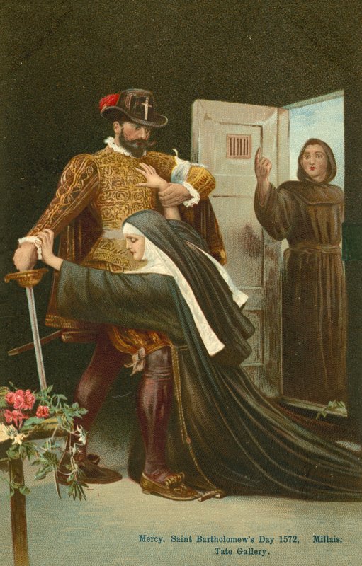 Milosrdenství, Den svatého Bartoloměje, 1572 (chromolit) od John Everett Millais