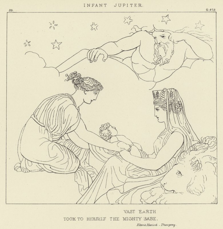 Nemluvně Jupiter od John Flaxman
