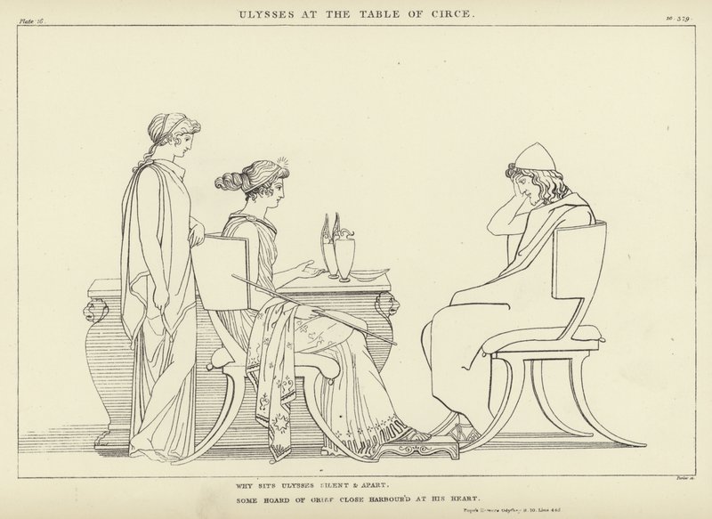 Ulysses u stolu Circe od John Flaxman