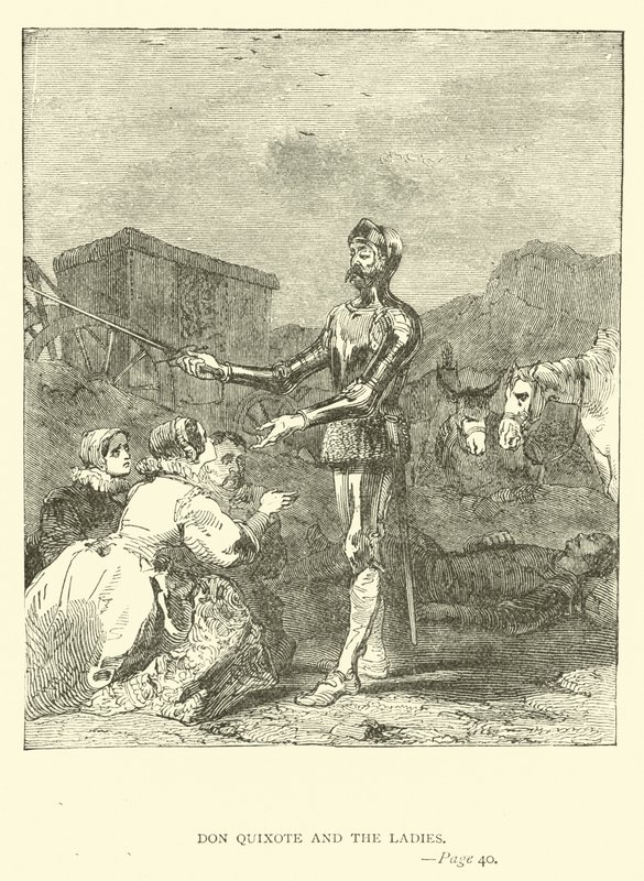 Don Quijote a dámy od John Gilbert
