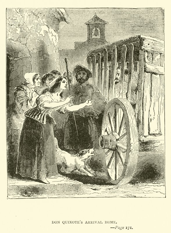 Příjezd dona Quijota domů od John Gilbert