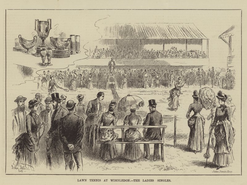 Lawn Tennis ve Wimbledonu, dvouhra žen od John Jellicoe