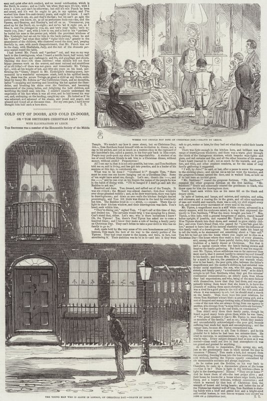Chladno ze dveří a chladno ve dveřích nebo Štědrý den Toma Smitherse od John Leech