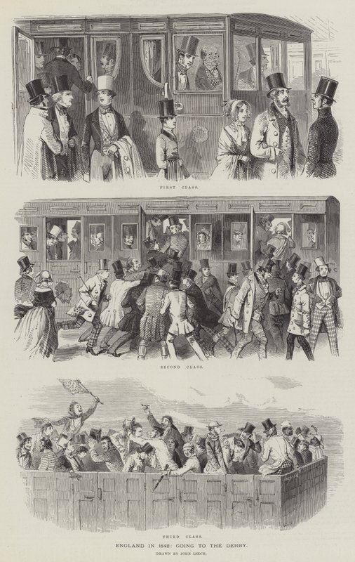 Anglie v roce 1842, jít do Derby od John Leech