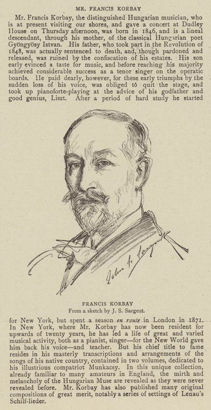 Francis Korbay od John Singer Sargent