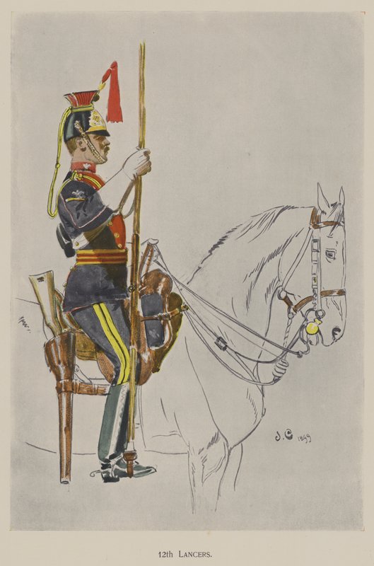 12th Lancers (barevné lito) od John (after) Charlton