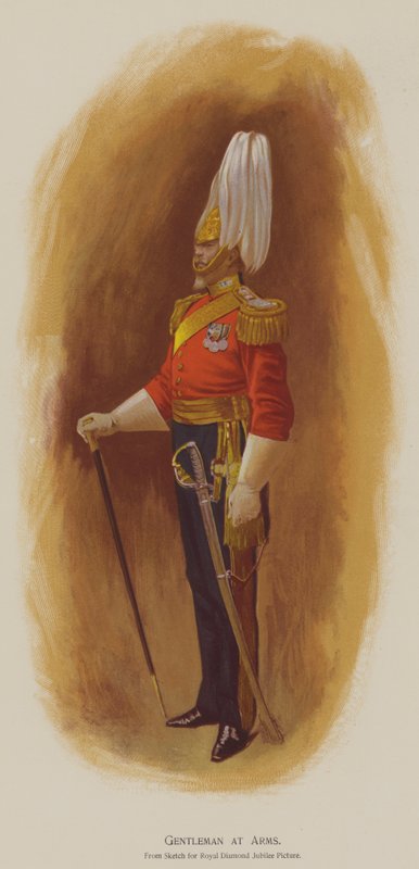 Gentleman at Arms (barevné lito) od John (after) Charlton