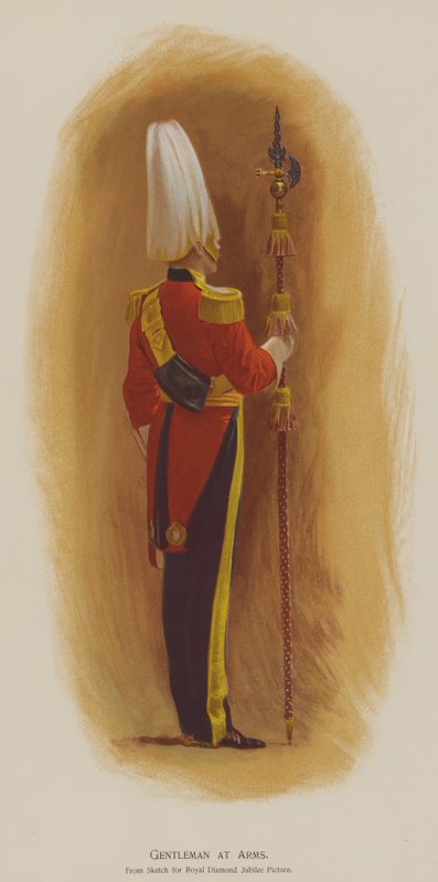 Gentleman at Arms (barevné lito) od John (after) Charlton