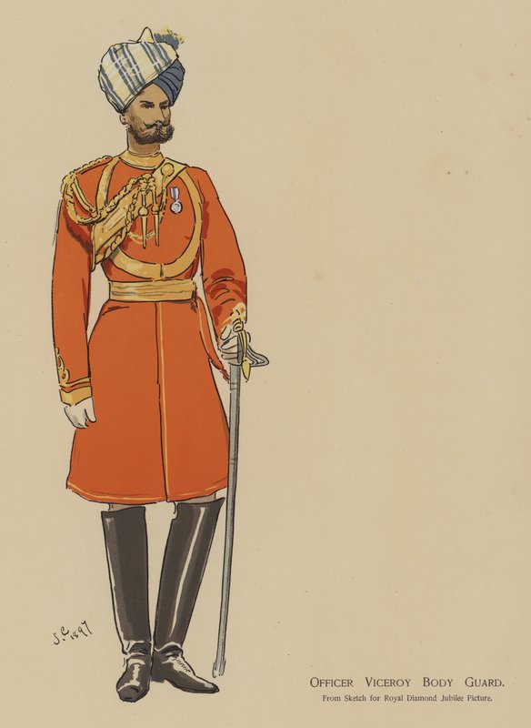 Důstojník Viceroy Body Guard (barva lito) od John (after) Charlton