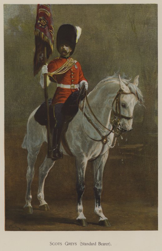 Scots Greys, standardní nosič (barva lito) od John (after) Charlton