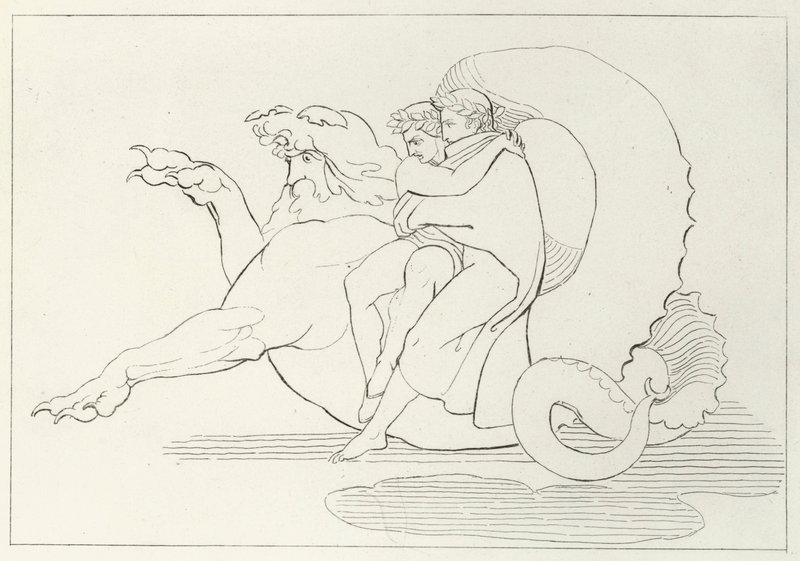 Gerion, Inferno, Canto 17 (rytina) od John (after) Flaxman
