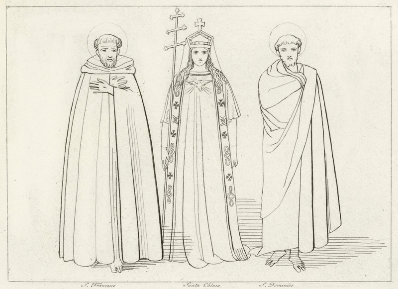 Kostel, ráj, Canto 11 (rytina) od John (after) Flaxman