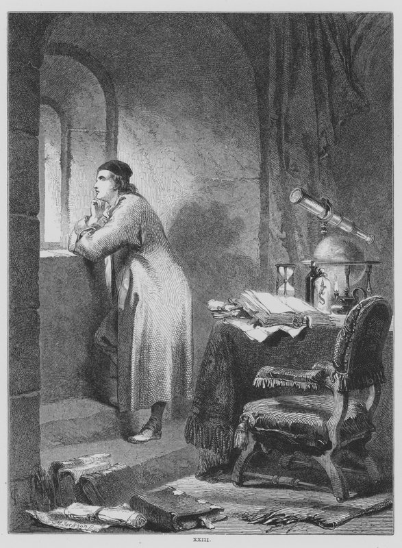 John Milton, The Pensive (rytina) od John (after) Gilbert