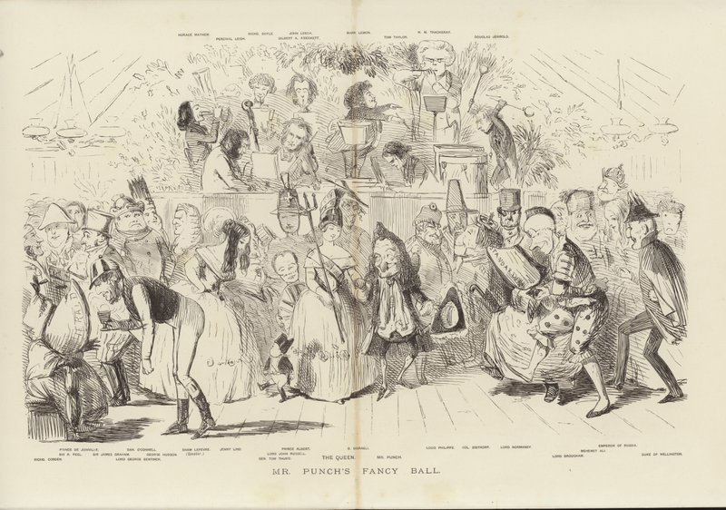 Mr Punch’s Fancy Ball (rytina) od John (after) Leech