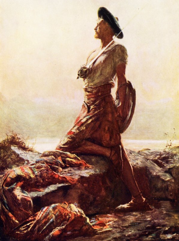 The Highland Outpost (barevná litografie) od John (after) Pettie
