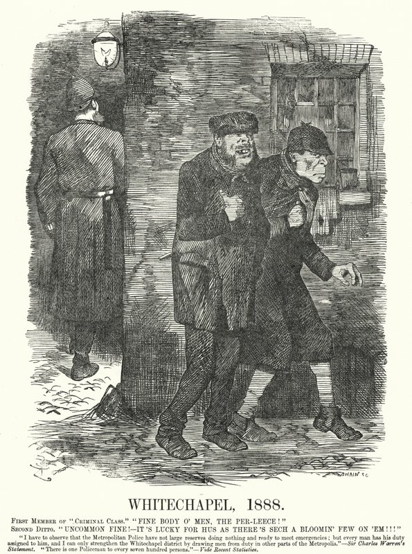 Punč karikatura: Whitechapel od John (after) Tenniel