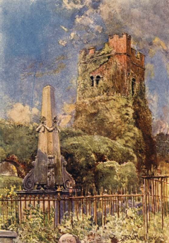 Zničený kostel ve Stanmore (barevné lito) od John Fulleylove