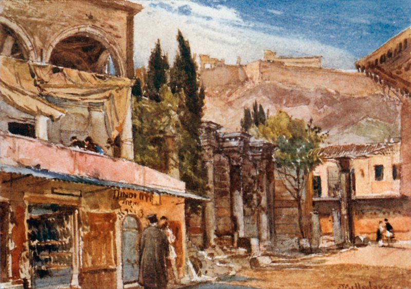 Hadriánova stoa od John Fulleylove