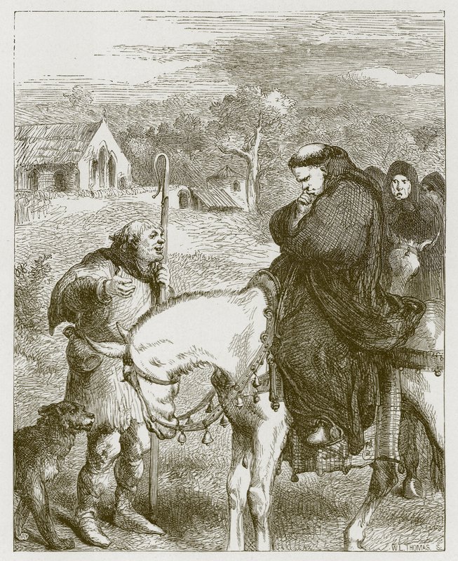 Král Jan a opat z Canterbury od John Gilbert