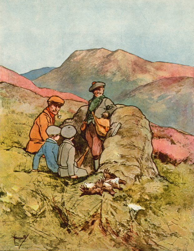 Chums: Střílení tetřevů (barevné lito) od John Hassall