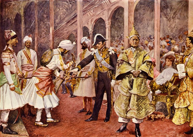 A durbar (barva lito) od John Henry Frederick (after) Bacon