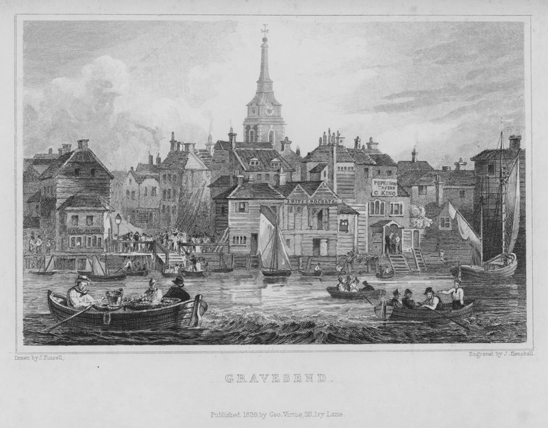 Gravesend, Kent (rytina) od John Henry Henshall