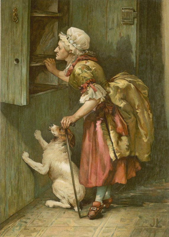 Stará matka Hubbardová (chromolitho) od John Lawson
