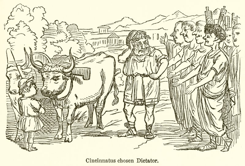 Cincinnatus zvolil diktátora od John Leech