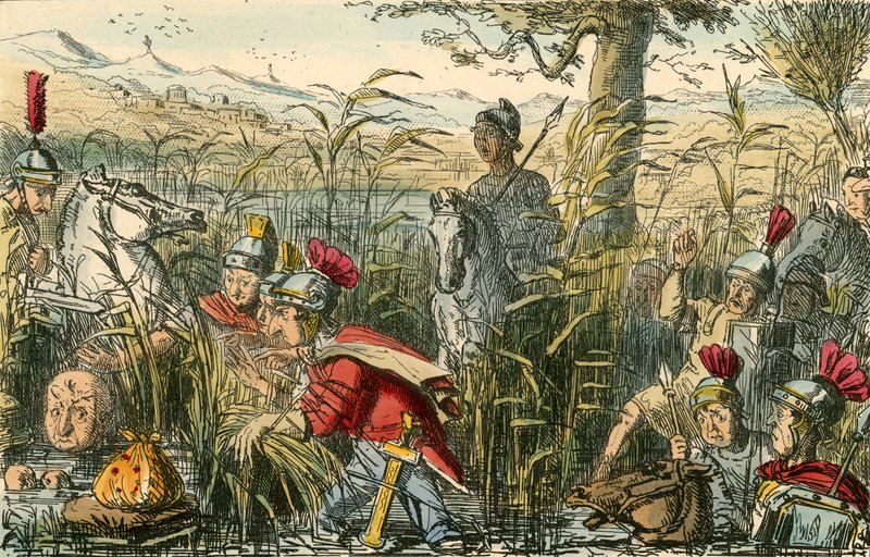Marius objeven v bažinách u Minturnae od John Leech