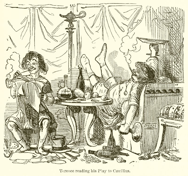 Terence čte svou hru Caeciliovi od John Leech