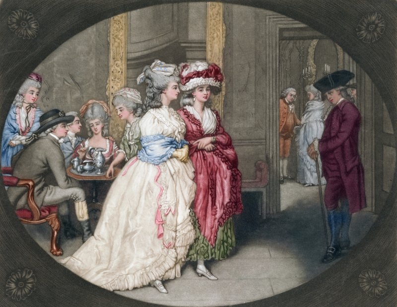Promenáda v Carlisle House, 1781 od John Raphael Smith