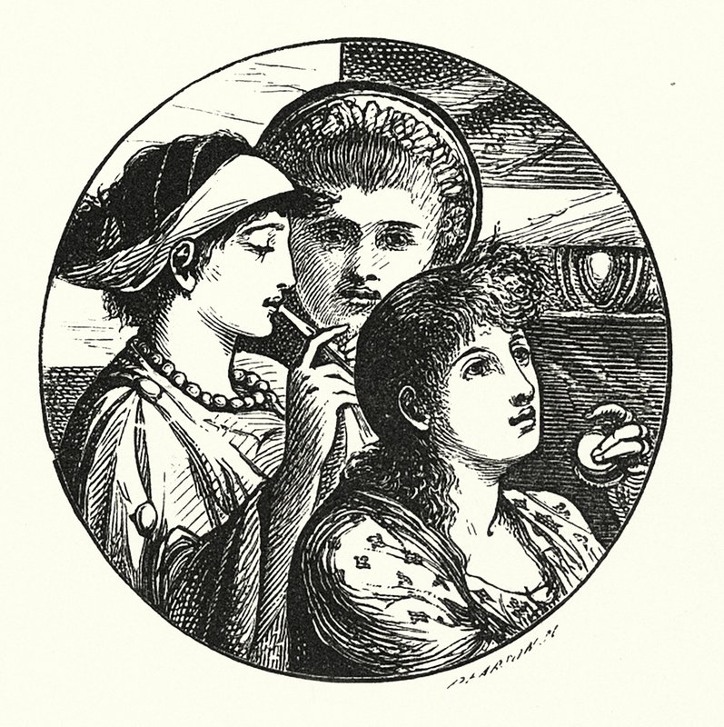 Minstrelové (rytina) od John Reinhard Weguelin