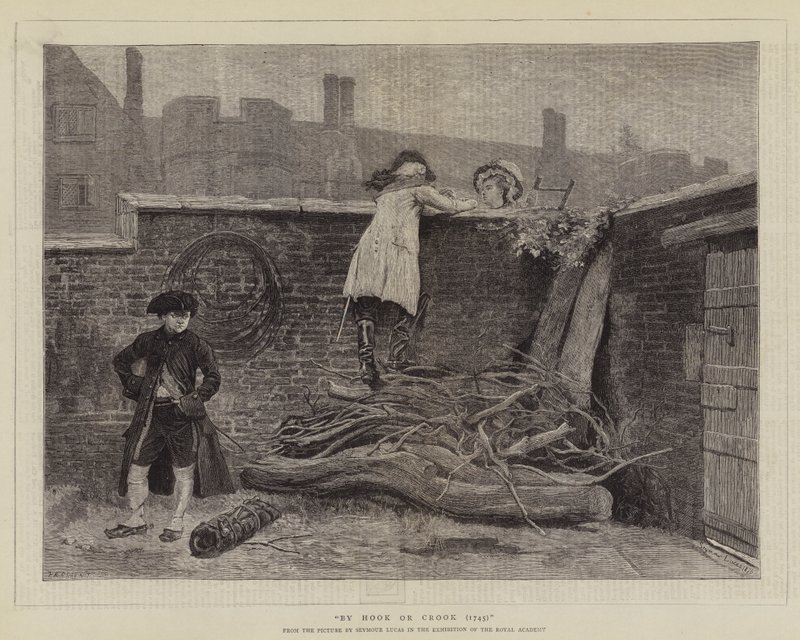 By Hook or Crook (1745) od John Seymour Lucas