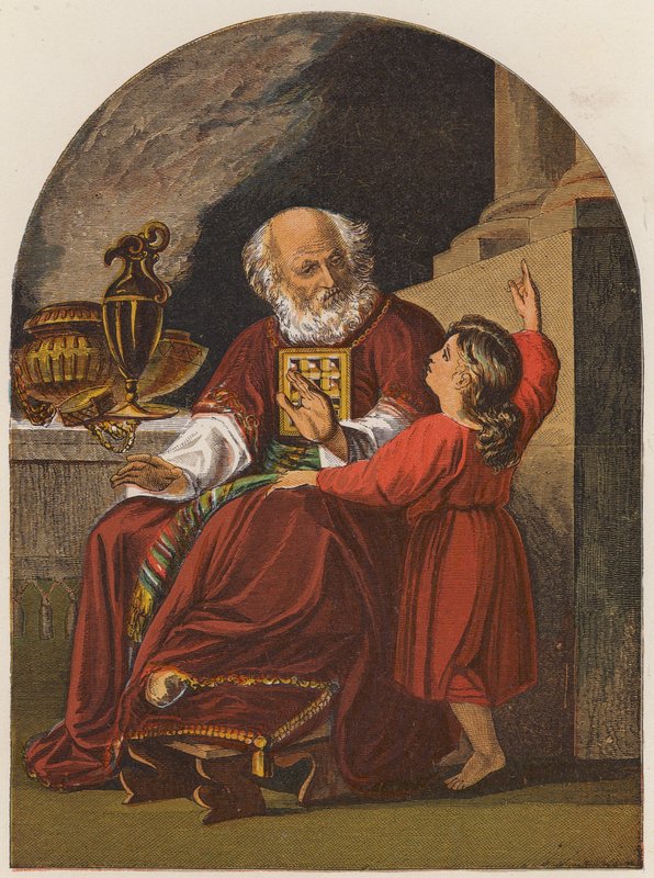 Samuel a Élí (barevná litografie) od John Singleton (after) Copley