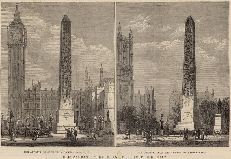 Cleopatras Needle na navrhovaném místě od John Sulman
