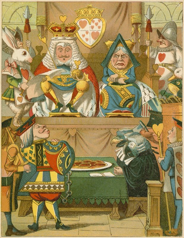 Proces v Alenčiných dobrodružstvích v říši divů od John Tenniel