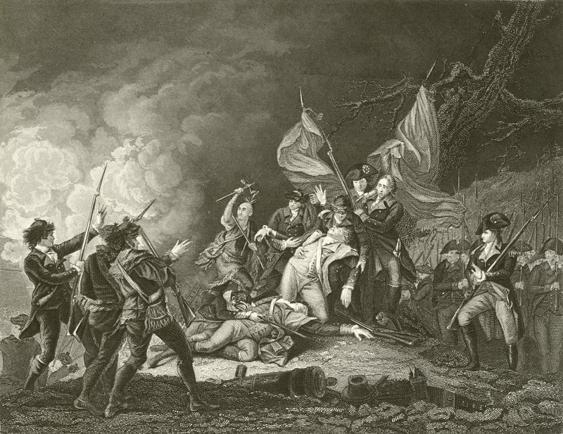 Smrt generála Montgomeryho od John Trumbull