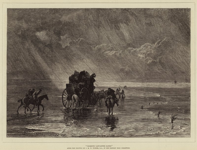 Přejezd přes Lancasterské písky od Joseph Mallord William Turner