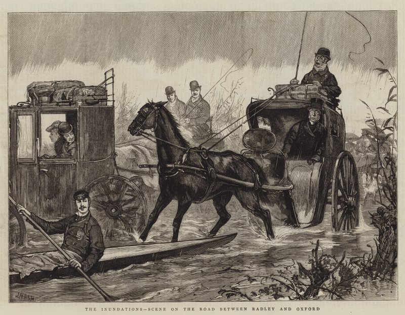 The Inundations, Scéna na cestě mezi Radley a Oxfordem od Joseph Nash